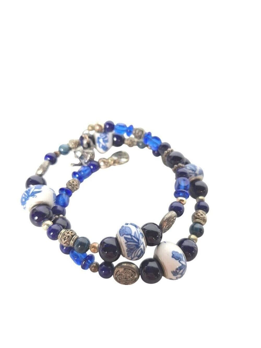 Boho Ceramic Bead Charm Bracelet Wrap Jewelry